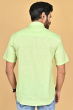 GREEN COTTON HALF SHIRT