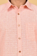 PEACH COTTON HALF SHIRT