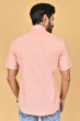 PEACH COTTON HALF SHIRT