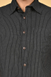 BLACK COTTON PRINTED HALF SHIRT