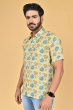 MULTICOLOURED RAYON PRINTED HALF SHIRT