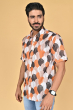 MULTICOLOURED COTTON PRINTED HALF SHIRT