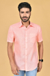 PINK LINEN HALF SHIRT