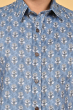 BLUE COTTON PRINTED HALF SHIRT