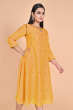 YELLOW EXCLUSIVE CHANDERI LONG KAMEEZ