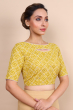 Yellow Flex Printed Blouse