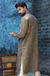 GREY JACQUARD WOVEN EXCLUSIVE LONG KURTA