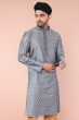 Grey Jacquard Exclusive Long Kurta