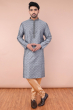 Grey Jacquard Exclusive Long Kurta