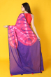 PINK TIE & DYE MULMUL SAREE