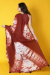 RUST TIE & DYE MULMUL SAREE