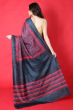 BLACK PRINTED TUSSAR SAREE