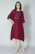 MAGENTA MUSLIN EMBROIDERED KAFTAN