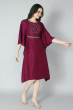 MAGENTA MUSLIN EMBROIDERED KAFTAN