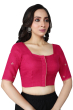 FUCHSIA PINK COTTON BLOUSE