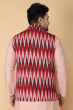 RED COTTON IKKAT ETHNIC JACKET