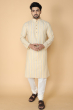 YELLOW COTTON LONG KURTA