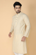 YELLOW COTTON LONG KURTA