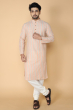 ORANGE COTTON LONG KURTA