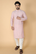 PINK COTTON LONG KURTA