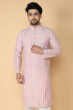 PINK COTTON LONG KURTA