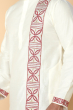 OFF WHITE COTTON TUSSAR EMBROIDERED LONG KURTA