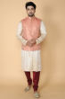 PINK JACQUARD WOVEN ETHNIC JACKET