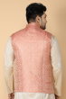 PINK JACQUARD WOVEN ETHNIC JACKET