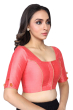 PINK COTTON TUSSAR EMBROIDERED BLOUSE