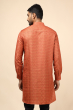 Orange Blended COTTON DIGITAL PRINTED PATHANI STYLE KURTA