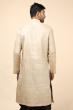 CREAM TUSSAR EMBROIDERED LONG KURTA