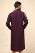 DARK PURPLE COTTON SLUB LONG KURTA