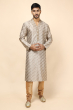 BEIGE JAQUARD LONG KURTA