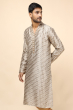 BEIGE JAQUARD LONG KURTA