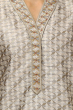 BEIGE JAQUARD LONG KURTA