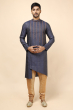 BLUE BHAGALPURI COTTON asymmetric LONG KURTA