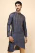 BLUE BHAGALPURI COTTON asymmetric LONG KURTA