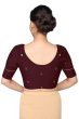 MAROON COTTON SLUB WOVEN BLOUSE