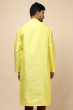 YELLOW JAQUARD LONG KURTA