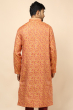  ORANGE JAQUARD LONG KURTA