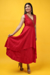 Red Dola Silk Exclusive LONG DRESS