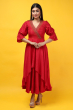 Red Dola Silk Exclusive LONG DRESS