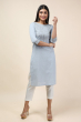 GREY COTTON LONG KAMEEZ