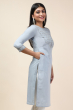 GREY COTTON LONG KAMEEZ