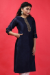 BLUE CHANDERI LONG KAMEEZ