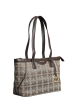 SIGNATURE CANVAS & GENUINE LEATHER BROWN LADIES BAG