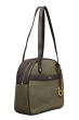 SIGNATURE CANVAS & GENUINE LEATHER KHAKI/BROWN LADIES BAG