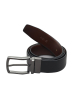 GENUINE LEATHER BLACK/BROWN FORMAL BELT