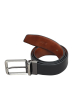 GENUINE LEATHER BLACK/BROWN FORMAL BELT