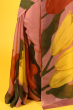 PEACH ORGANZA PRINTED SAREE